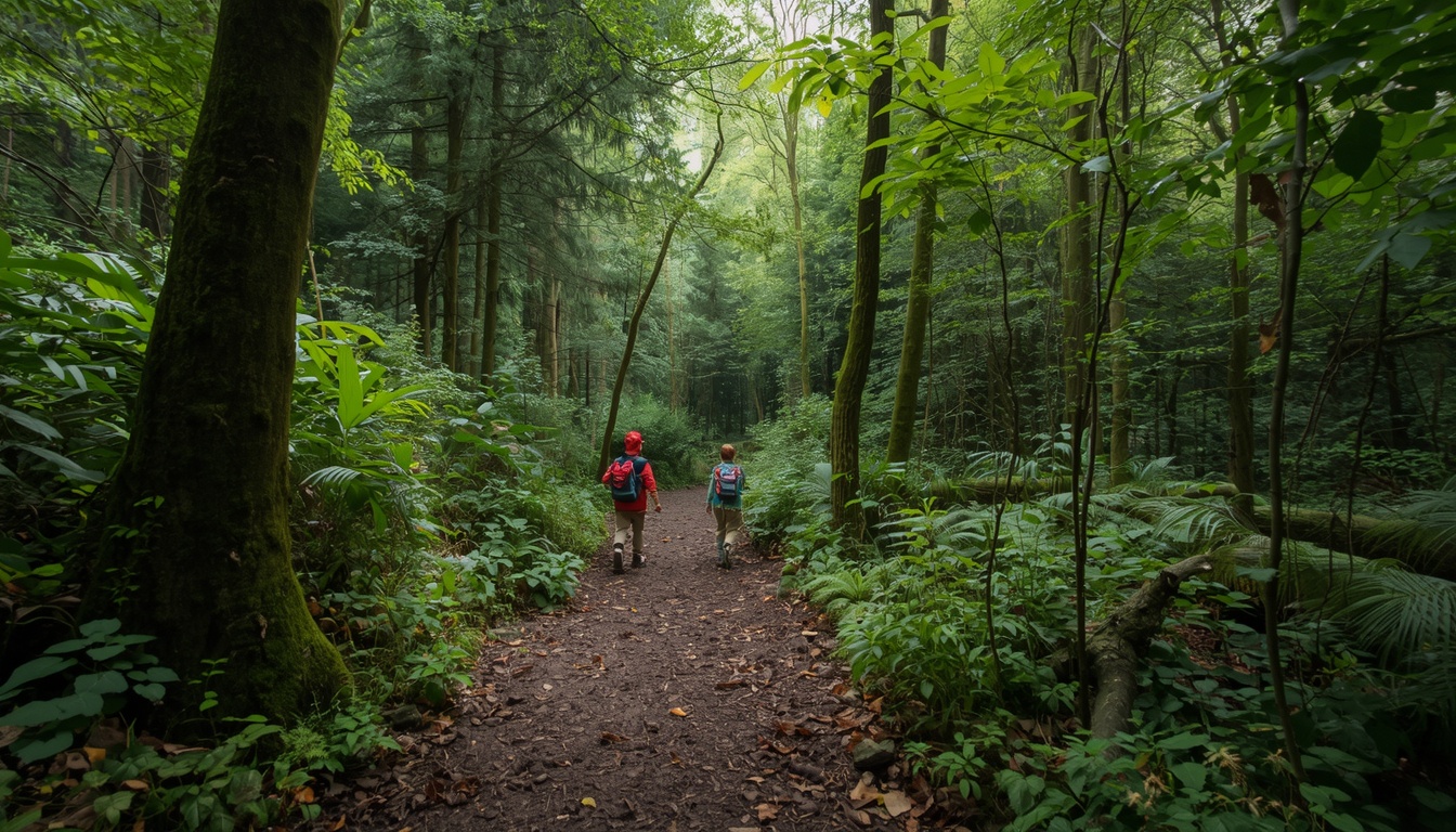 Educationalexper Family Forest Discovery Plan on a New Zealand nature trail